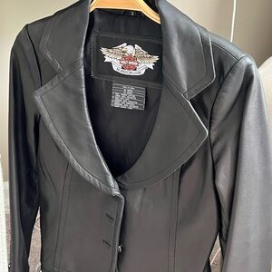 Harley Davidson genuine buttery soft leather blazer/jacket size S NEW